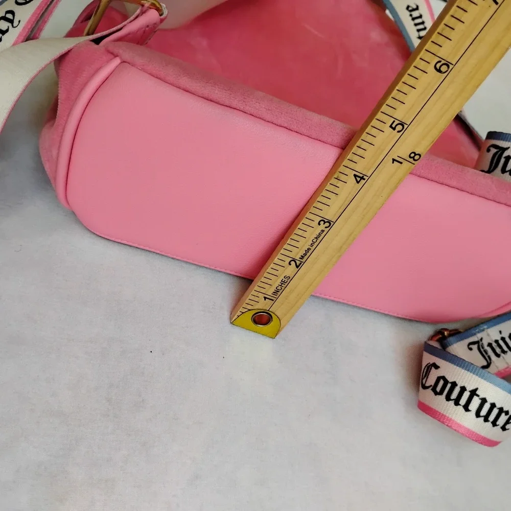 Juicy Couture Bag Velour Rhinestone Bling Mini‎ Backpack Travel Pink